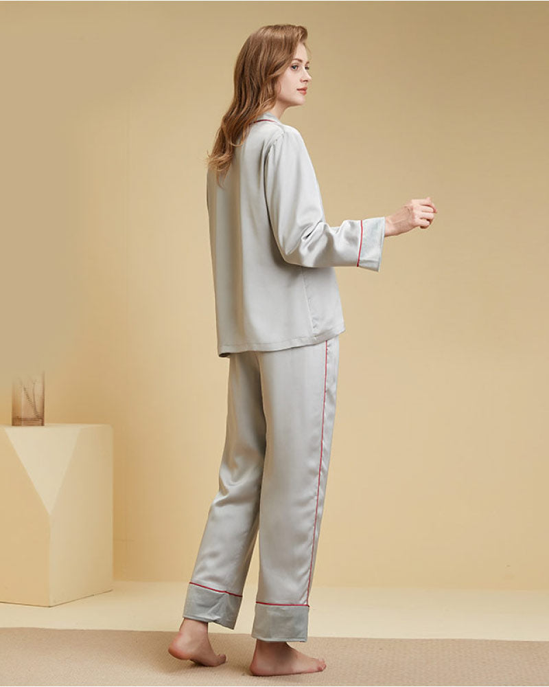Casual Lightweight Velvet Long Sleeve Pajama